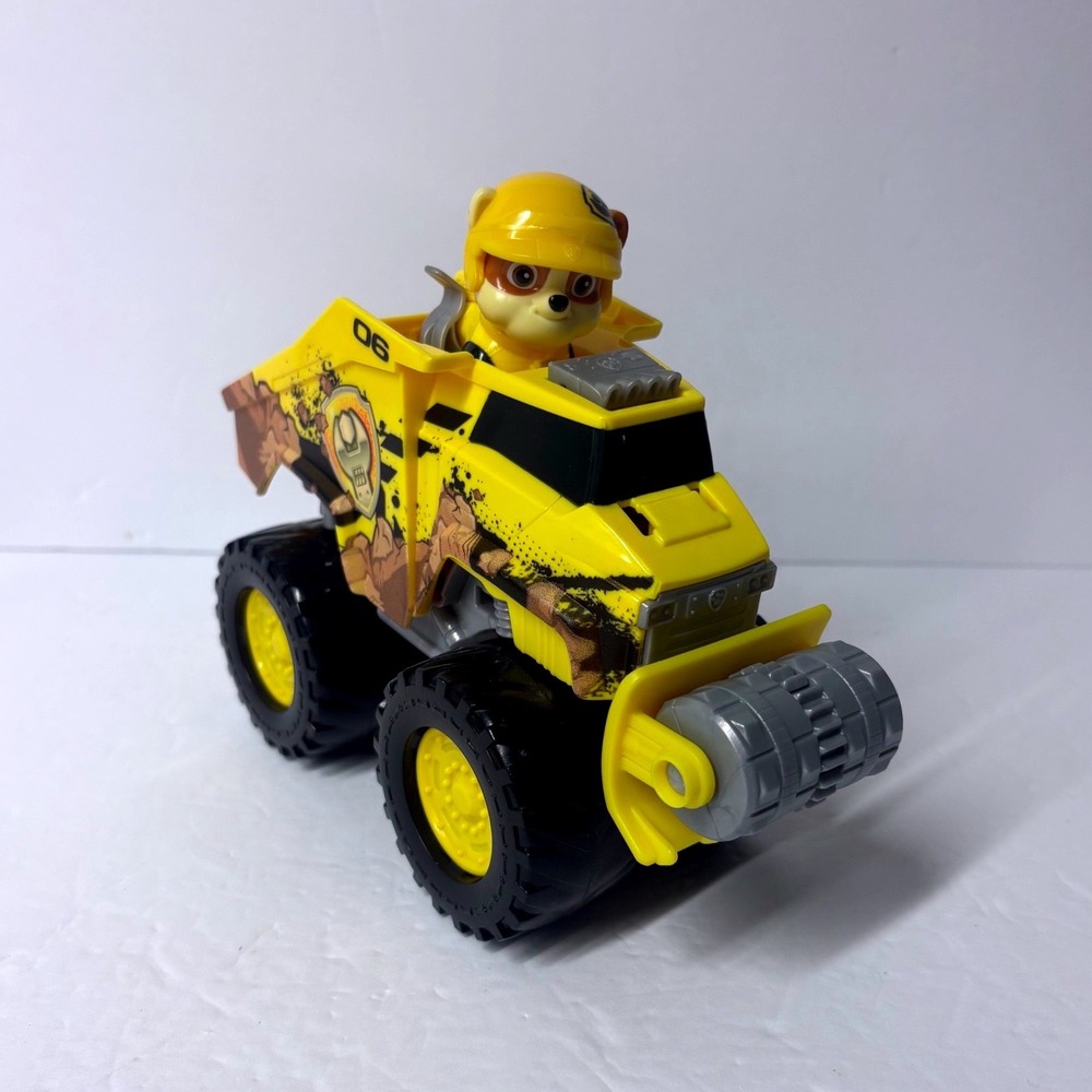 Paw Patrol Rubble Rescue Wheels Bulldozer Toy Vehicle & Removable Figure - Picture 1 of 6
